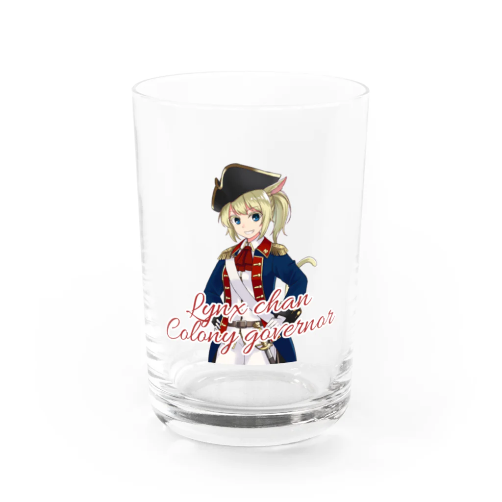 Lynx Highland shopのりんくすちゃん植民地総督B Water Glass :front