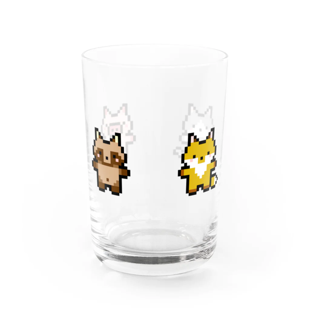 163のしりとり動物グラス Water Glass :front