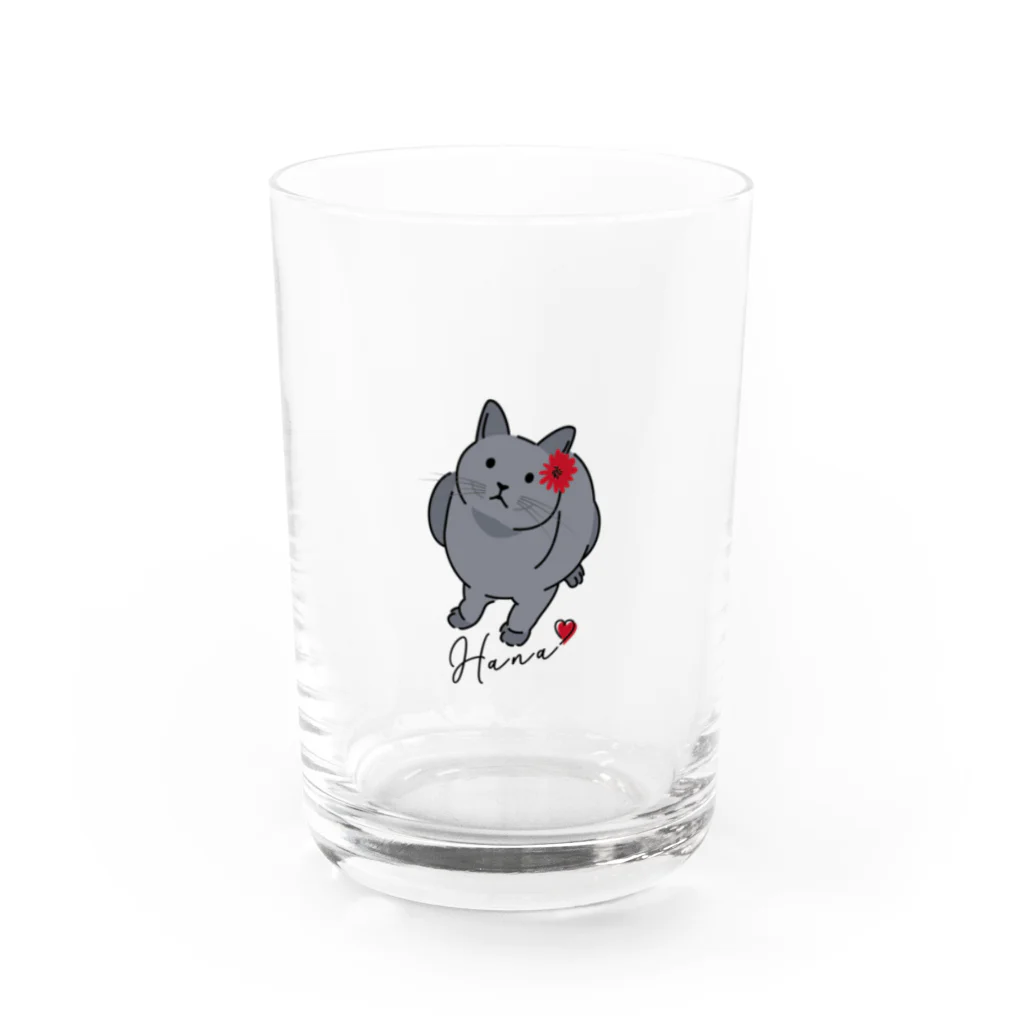 ちくわ屋の見つめるはなちゃんグラス Water Glass :front