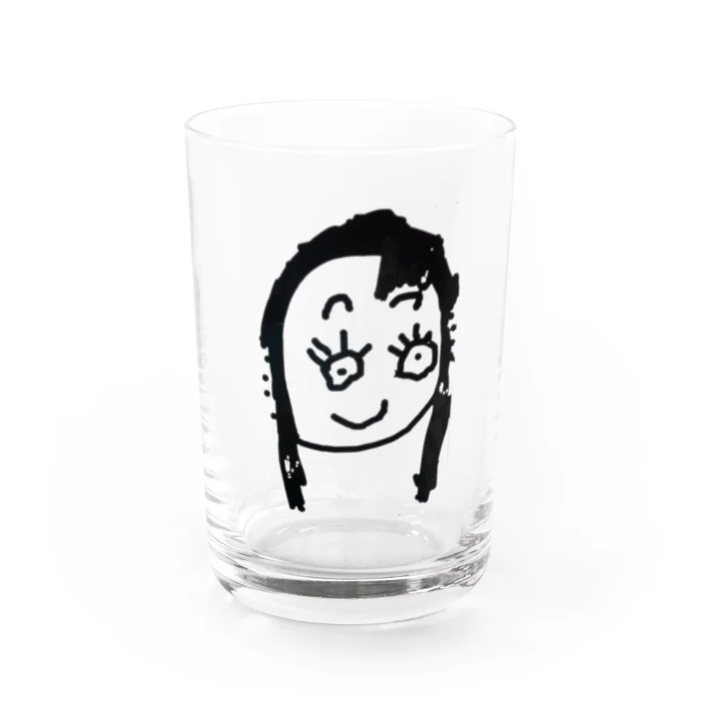 さきちゃんのおみせのさきのにがおえ Water Glass :front