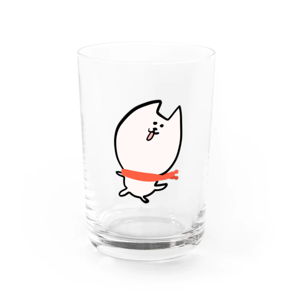 けちゃっぷごはんのお店のマフラーねこ Water Glass :front