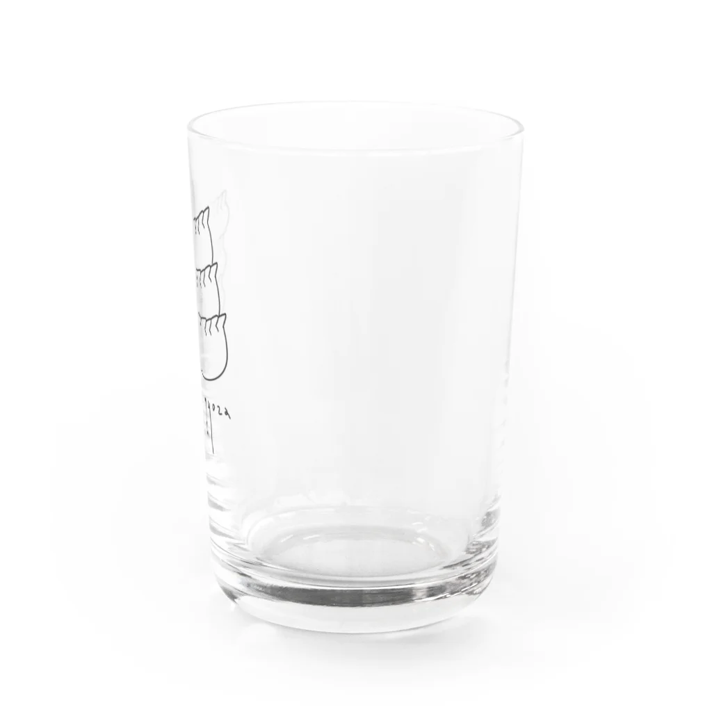 ヒツジとへびの餃子（線だけ）グラス Water Glass :front