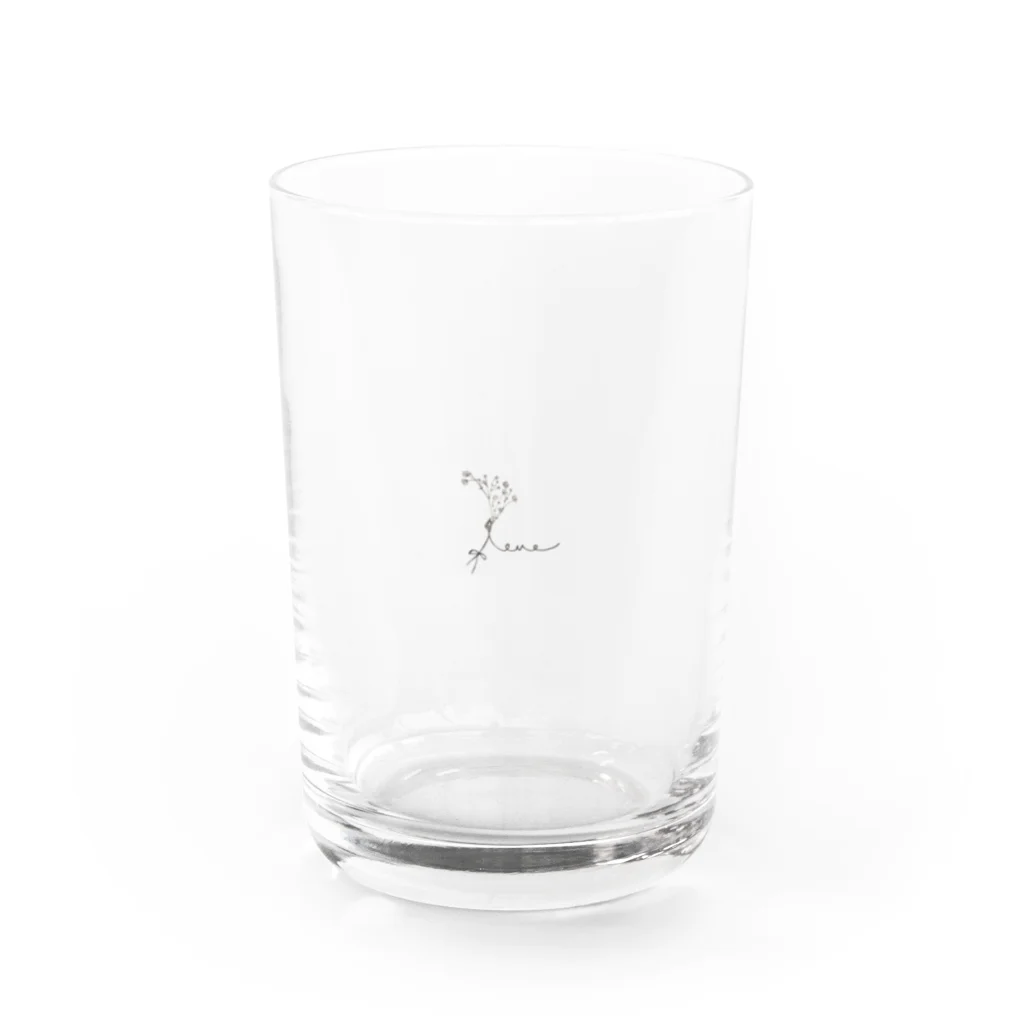 rilybiiのかすみ草 logo Water Glass :front