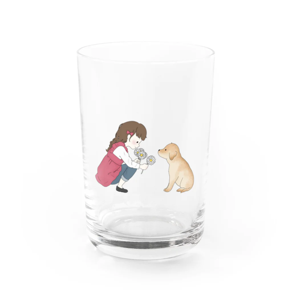 chaaru_illustのお友達 Water Glass :front