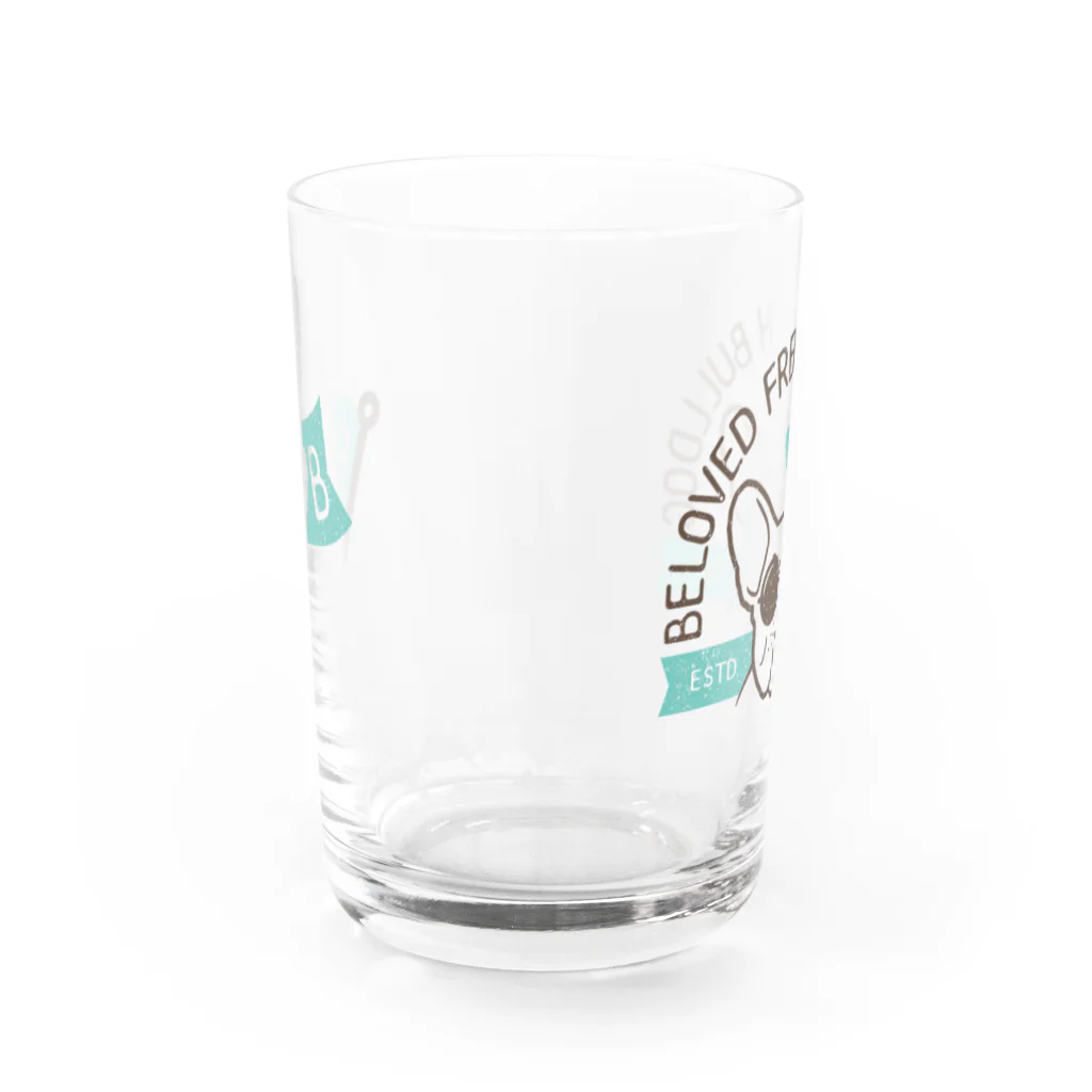 【公式】まるいねこのフレンチ・ブルドッグ 2 Water Glass :front