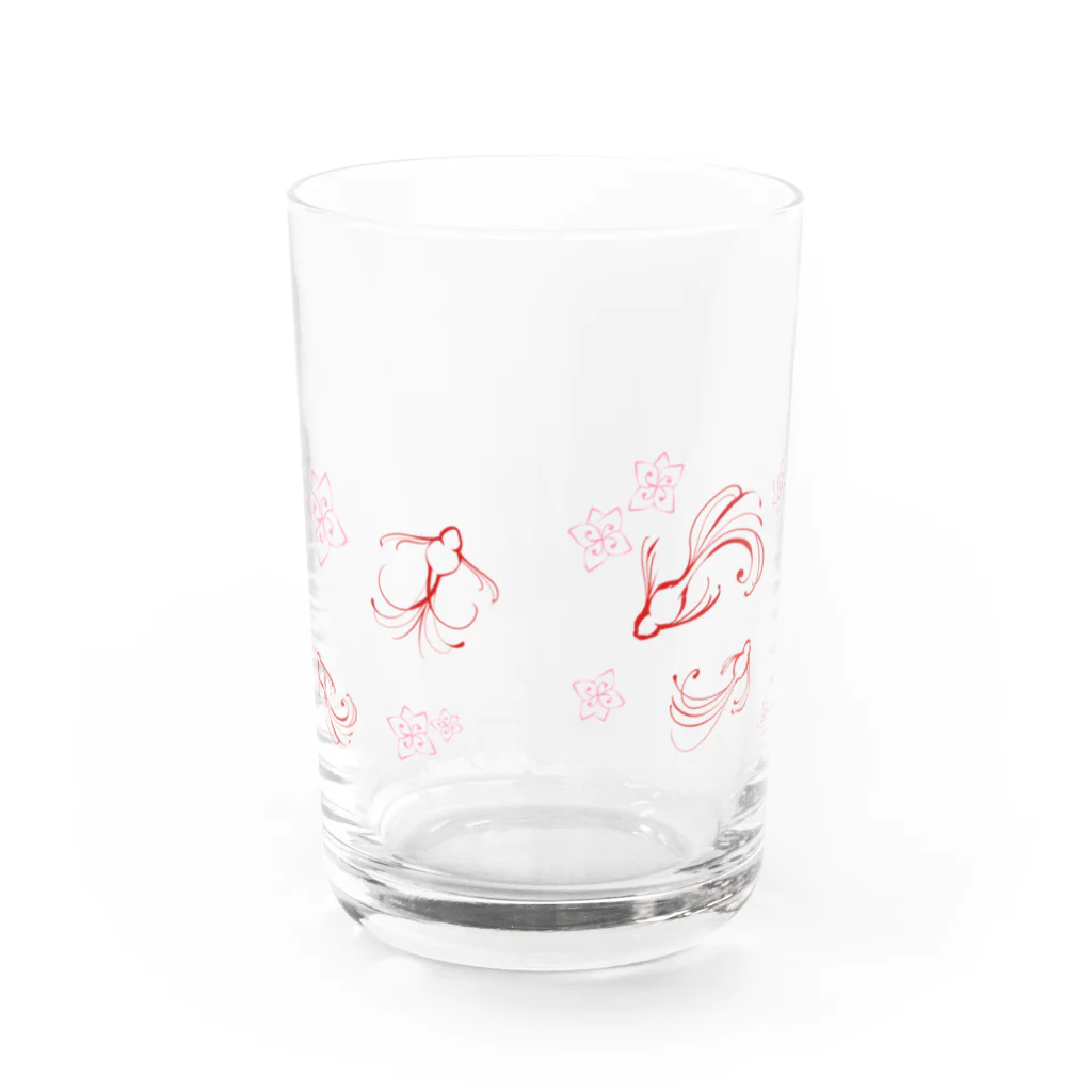 French_Toastの金魚と春 Water Glass :front