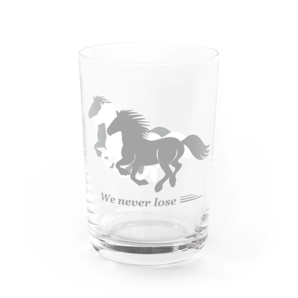 あさずきのRun！Run！Horse Water Glass :front