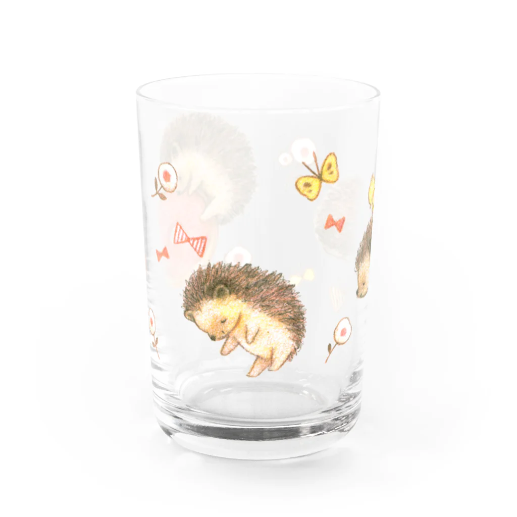 さぎりのハリネズミごろごろ Water Glass :front