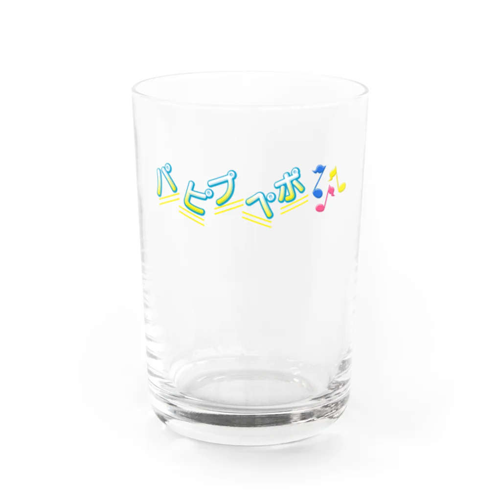 装置メガネショップの装置メガネ☆パピプペポ（音譜）　Ｔシャツ Water Glass :front