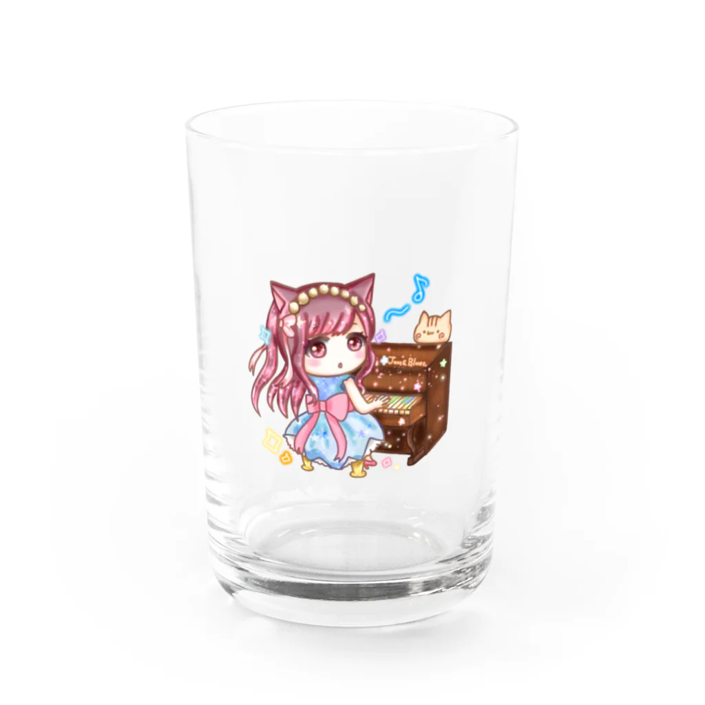 hiroナベの癒し( Jazz＆Blues 自作)BGM アバター・グッズ販売の奏音(かのん)ちゃん・グラス Water Glass :front