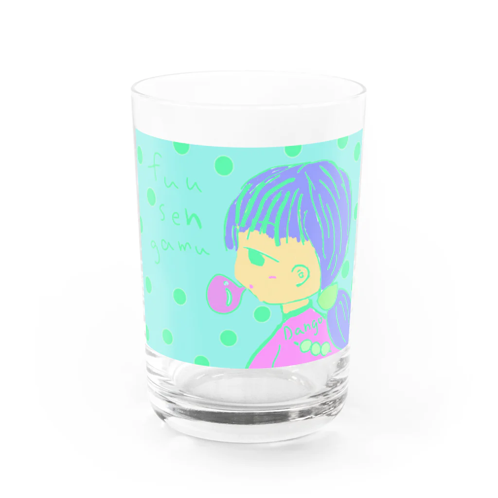 りんご飴。のガムフーセン Water Glass :front