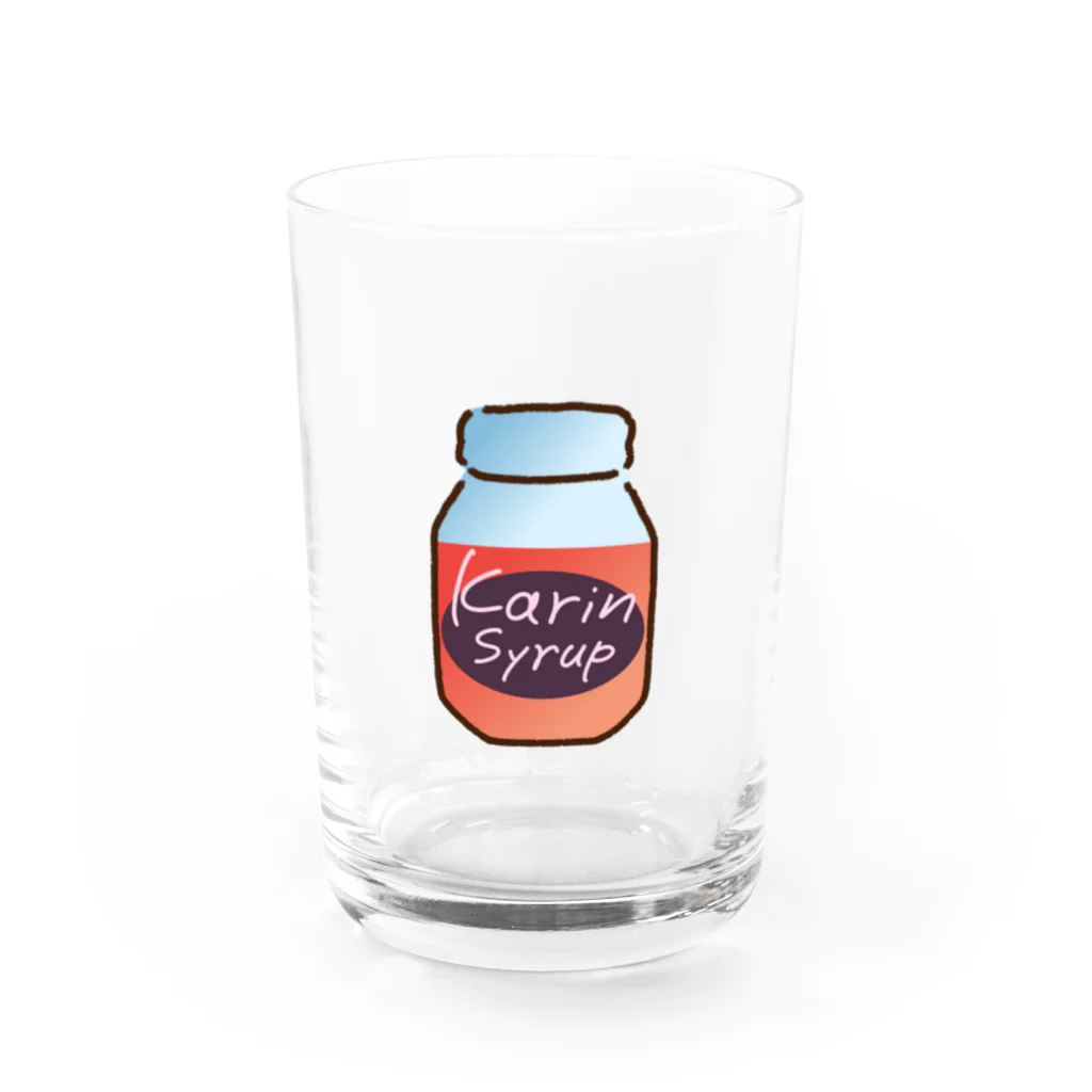 Karinsyrupの花梨シロップbottle(茜色) Water Glass :front