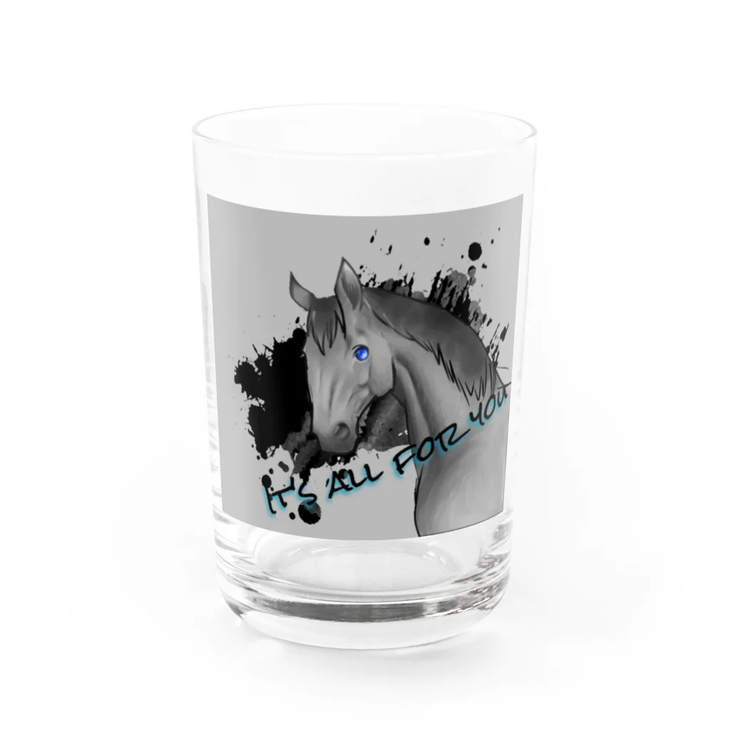 おうまの友舎のIT'S ALL FOR YOU Water Glass :front