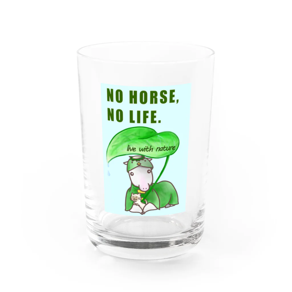 おうまの友舎のNO HORSE, NO LIFE. Water Glass :front