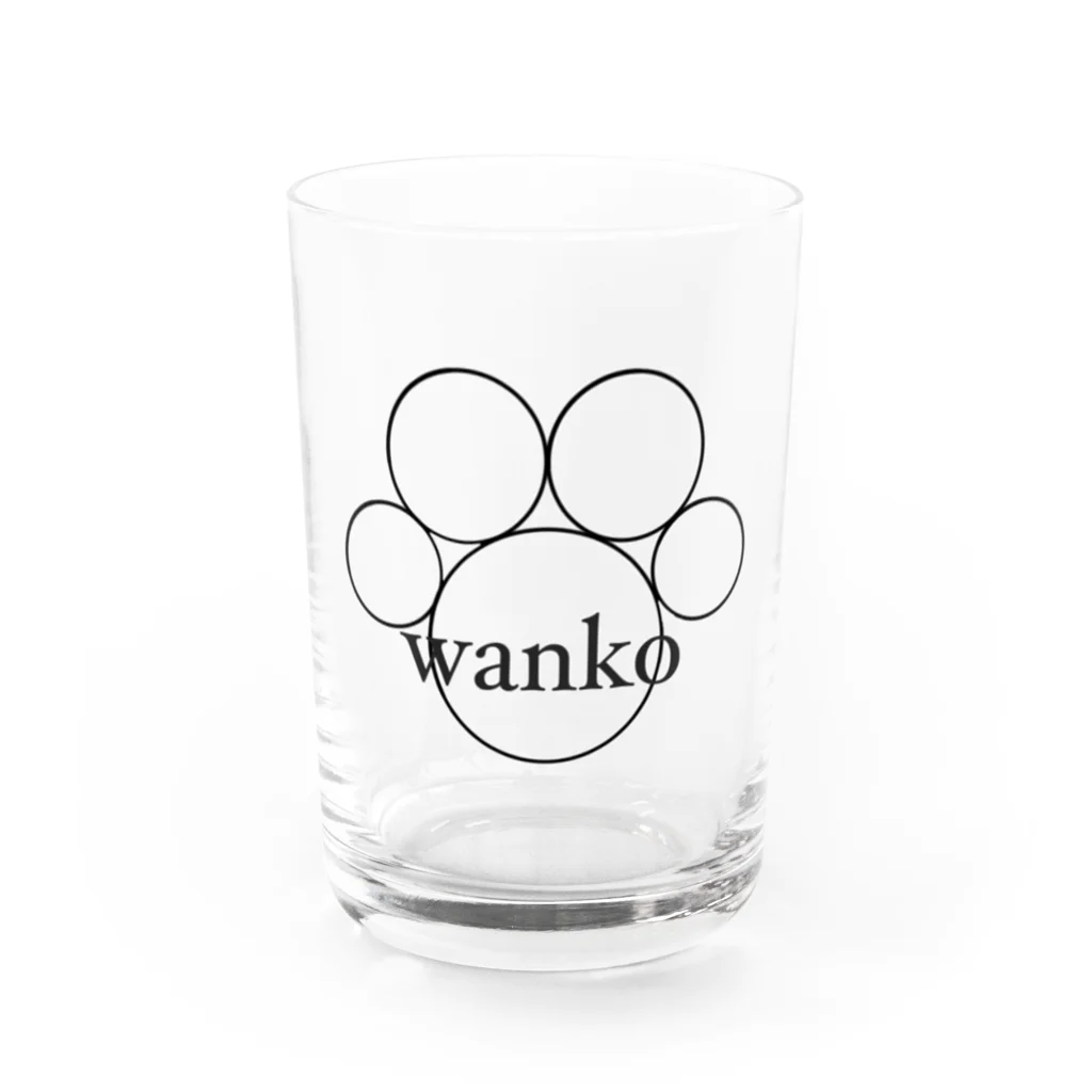 wankoのwancoroグッズ Water Glass :front