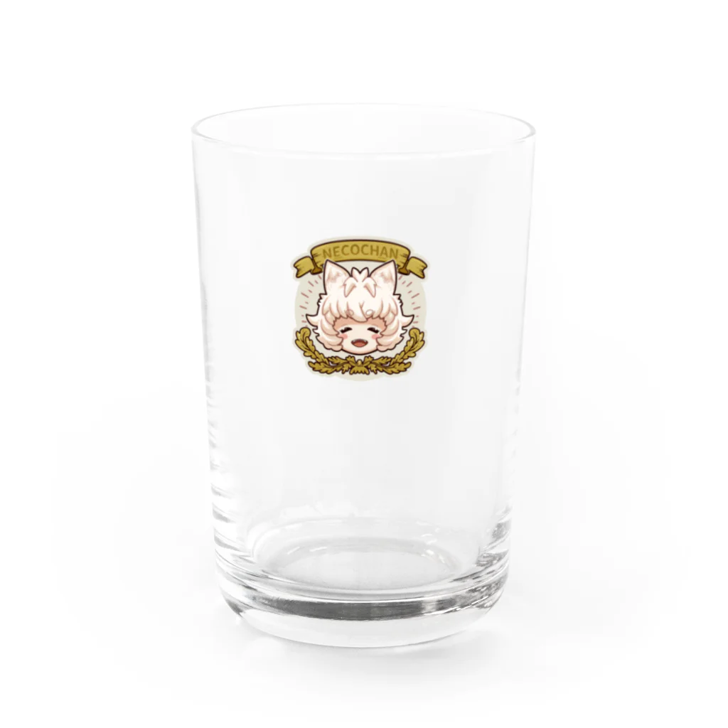 タヘちゃん屋のHAPPYネコチャン Water Glass :front