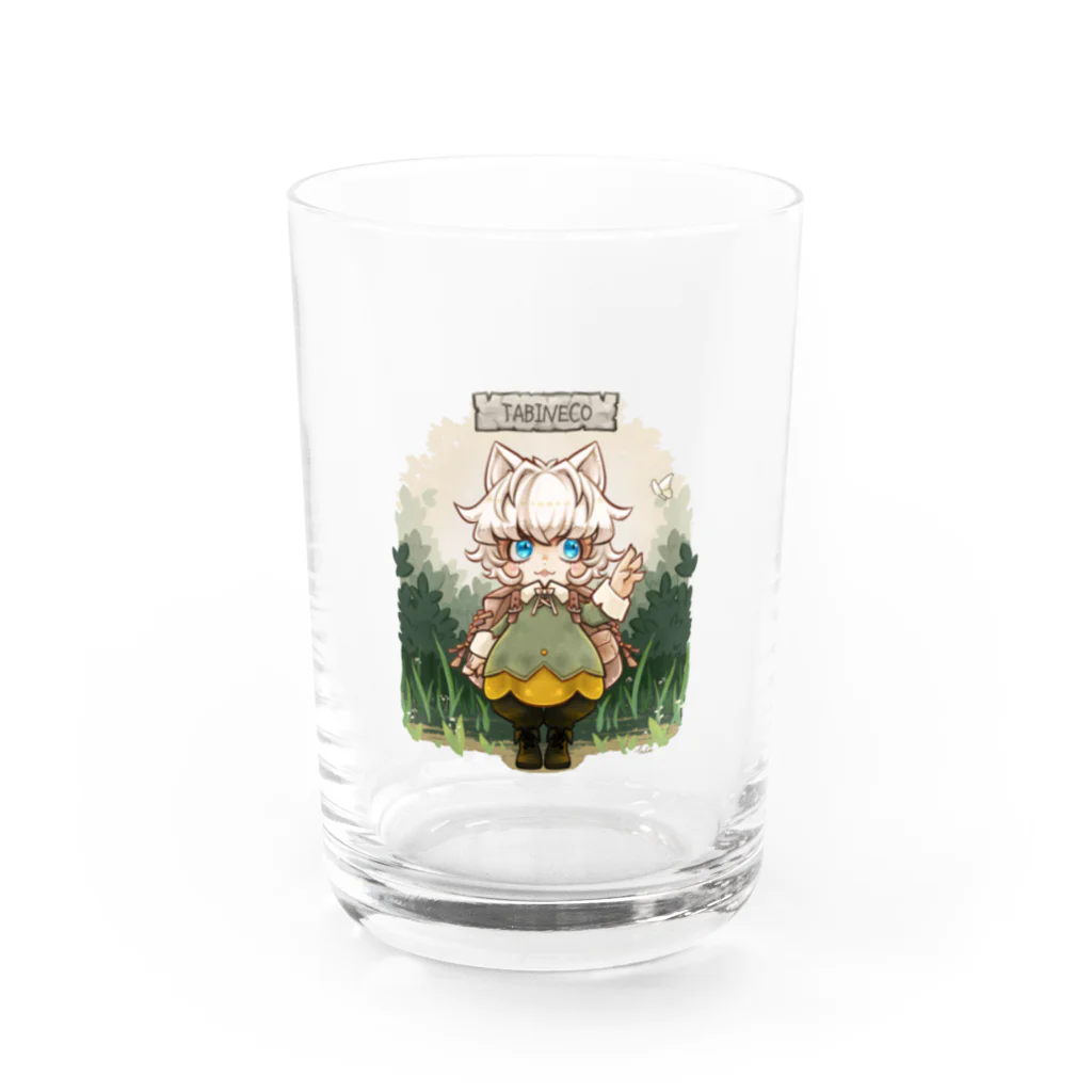 タヘちゃん屋の旅ネコチャン Water Glass :front