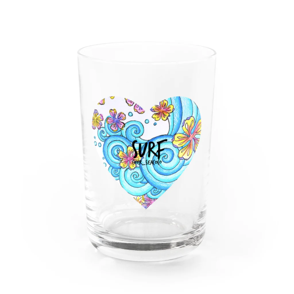 cher_seacocoのsurf waves ❤️グラス Water Glass :front