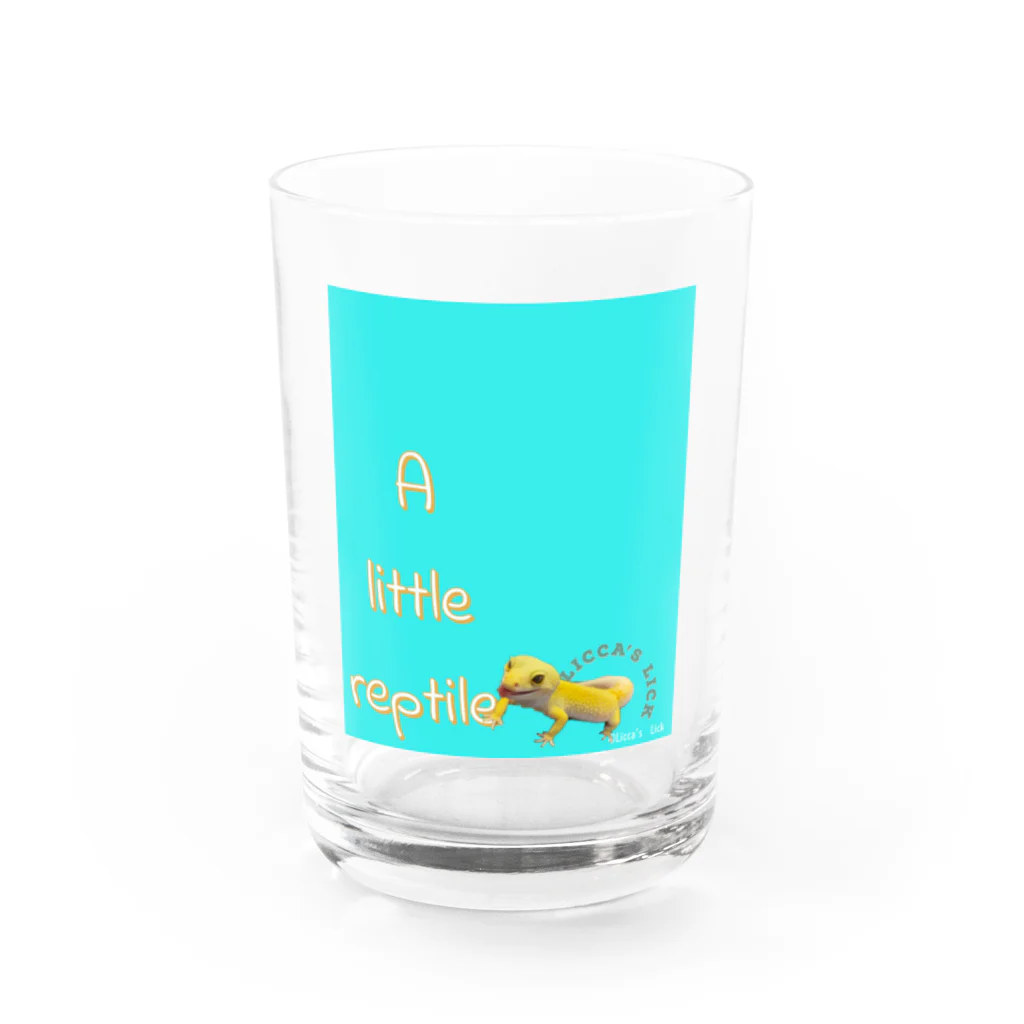 Licca's LickのA little  reptile (レオパ) Water Glass :front