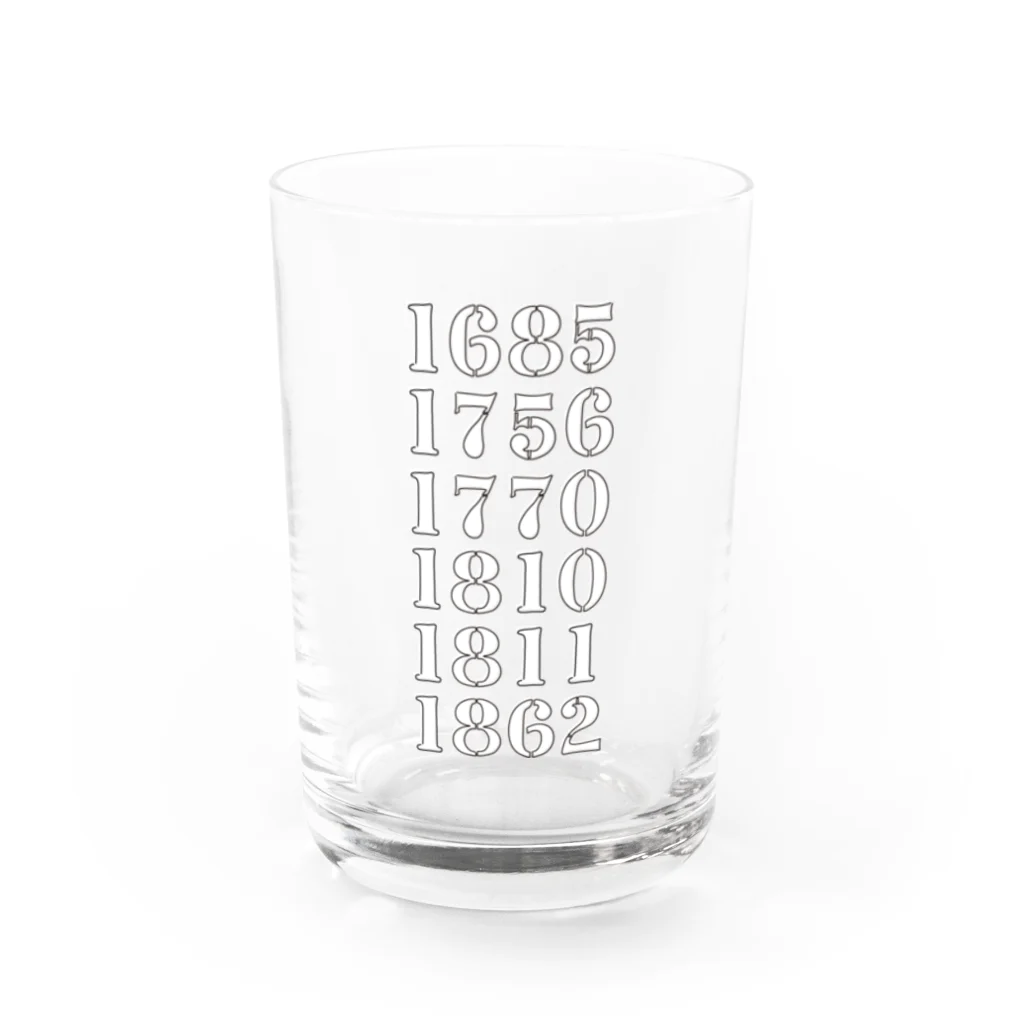 CastleWのrekishi Water Glass :front