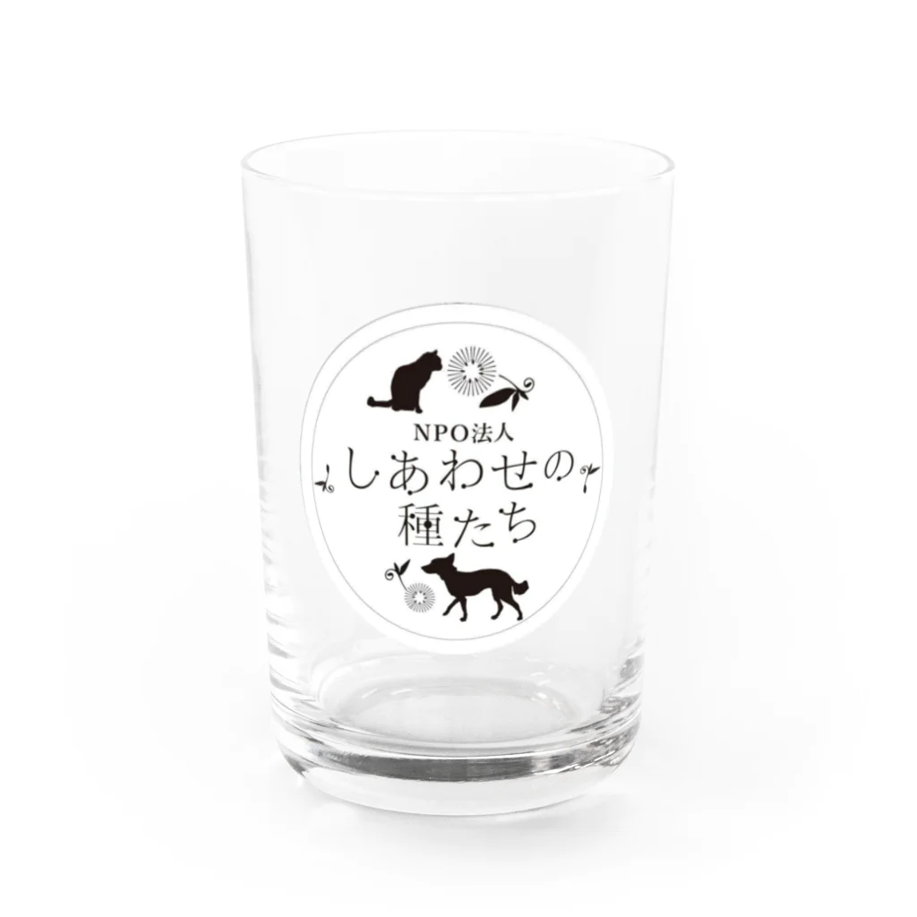 たねたねClub〜認定NPO法人しあわせの種たちのしあわせの種たちのロゴ入りグラス♪ Water Glass :front