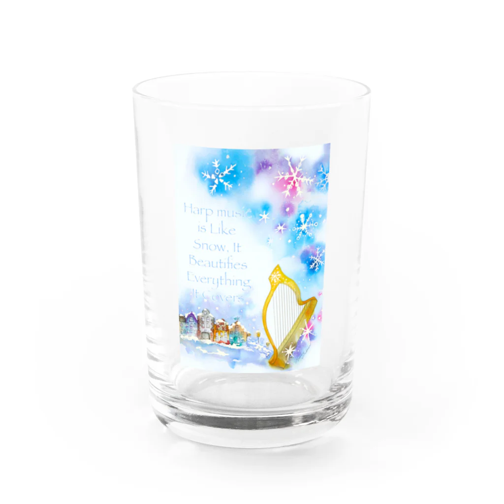 マシュマロハープの雪降るハープ　言葉入りバージョン Water Glass :front