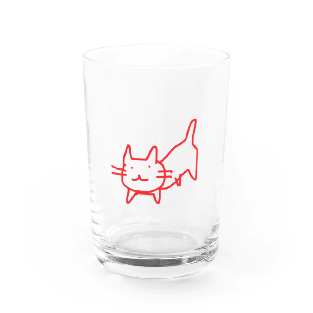 縁側のネコ Water Glass :front