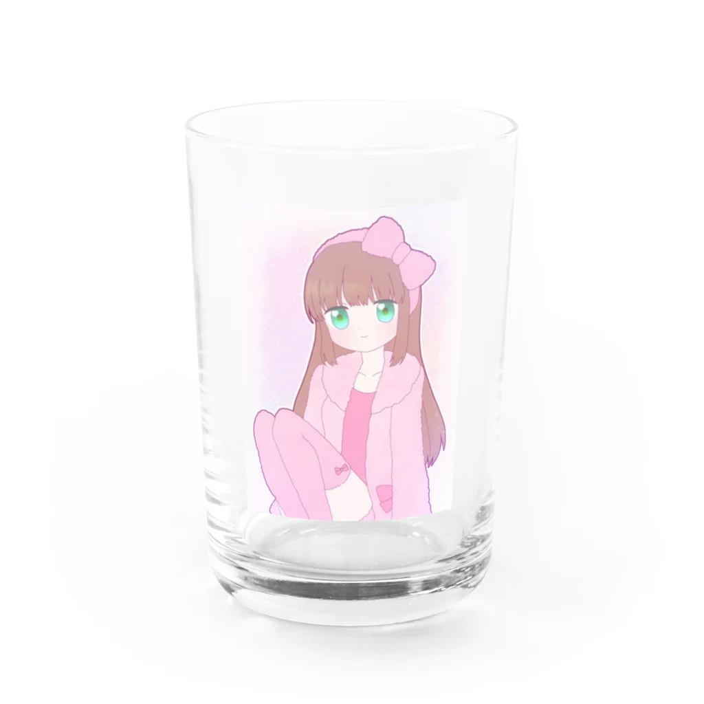 かわいいもののおみせ　いそぎんちゃくのもこもこルームウェアちゃん Water Glass :front