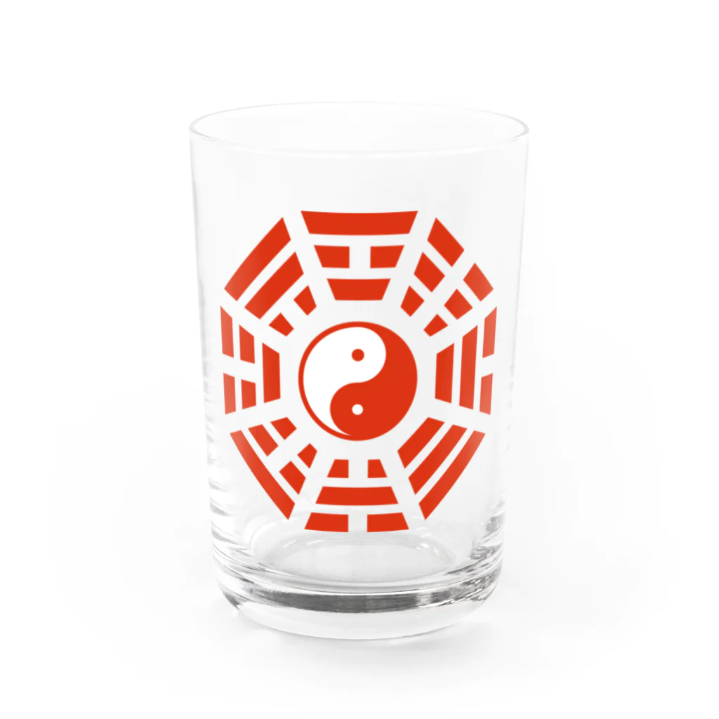 中華呪術堂（チャイナマジックホール）の太極八卦(赤)mini Water Glass :front