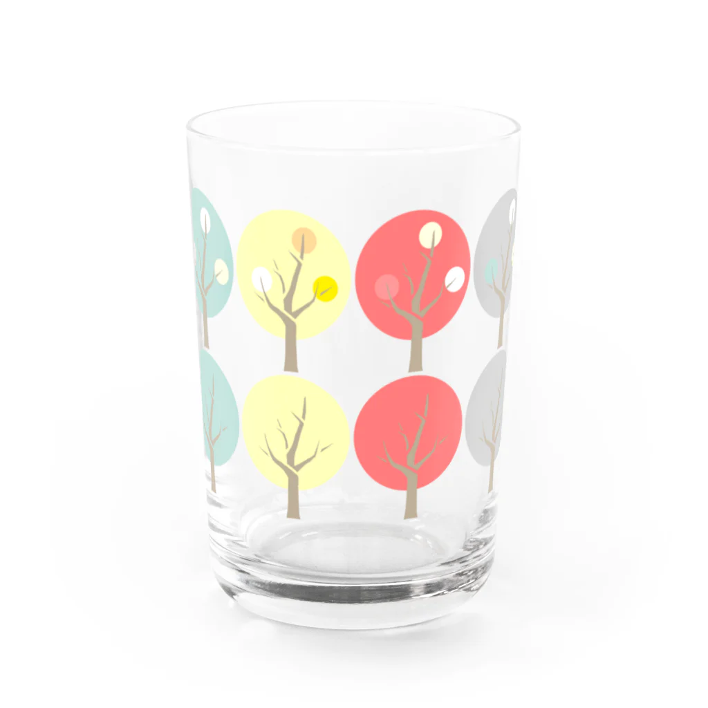 Short Catの北欧風木の模様 Water Glass :front