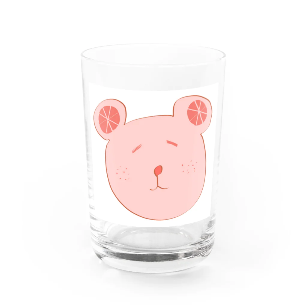 parareruのおれんじクマー Water Glass :front