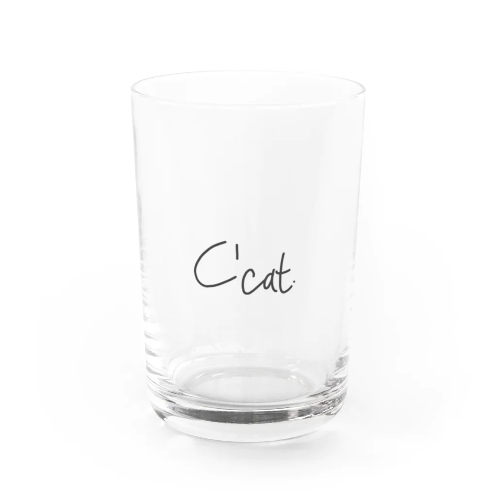 𝙲'𝚌𝚊𝚝のC'catロゴ Ⅰ Water Glass :front