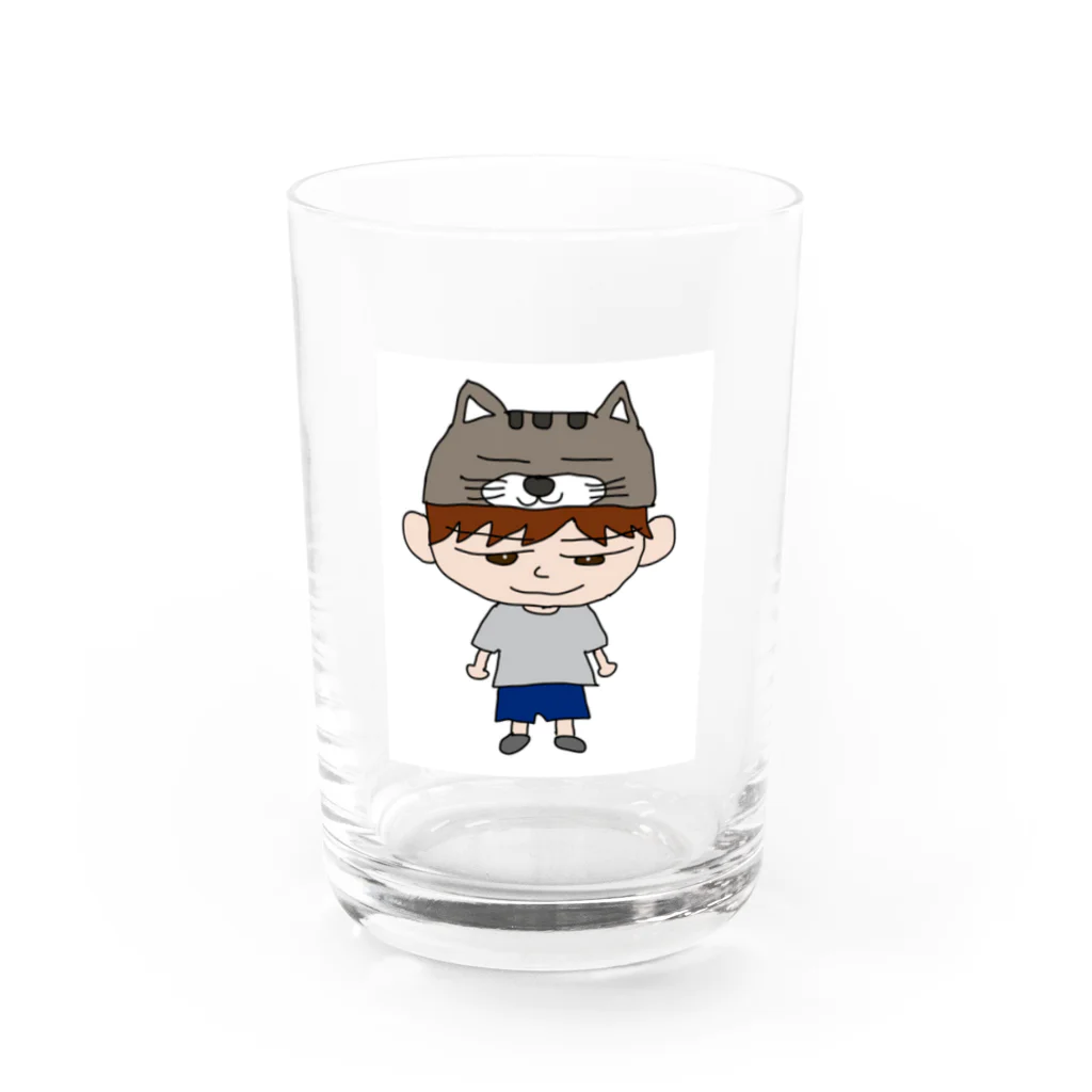 たつやのねこの帽子 Water Glass :front