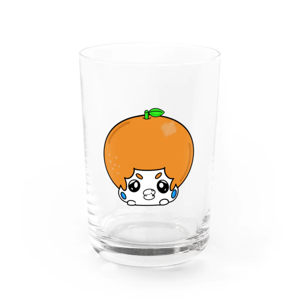 ぴーすめいどのみかん頭のぴぃた♪ Water Glass :front