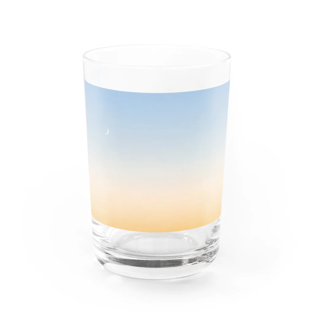 おばけのお菓子箱の夕暮れ Water Glass :front