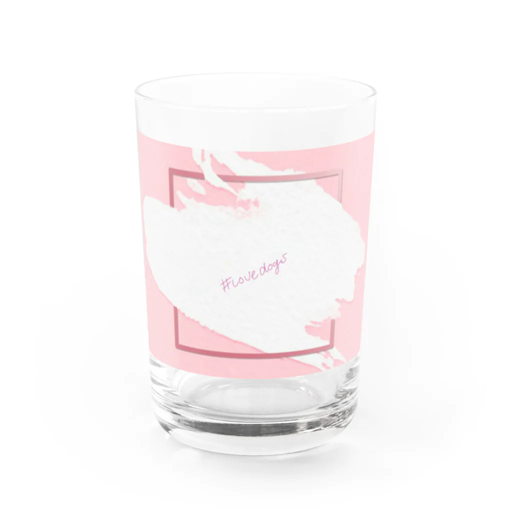 lovedogsの#lovedogs (ロゴver.) Water Glass :front