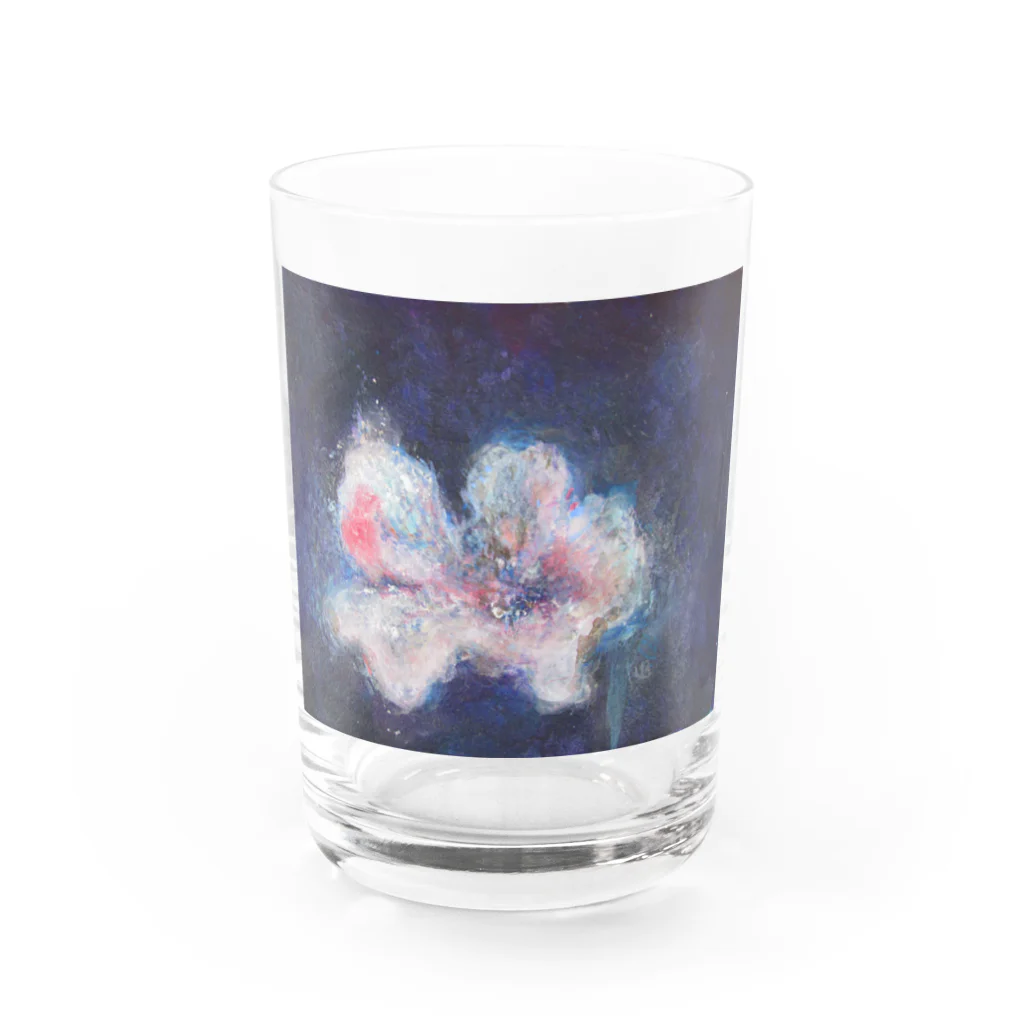 神藤リタgoods shopのflower in blue Water Glass :front