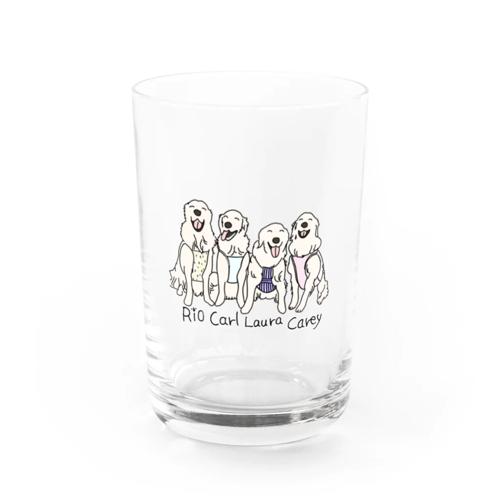 niconicotontonのローラ&キャリー&リオ&カール〜happy〜 Water Glass :front