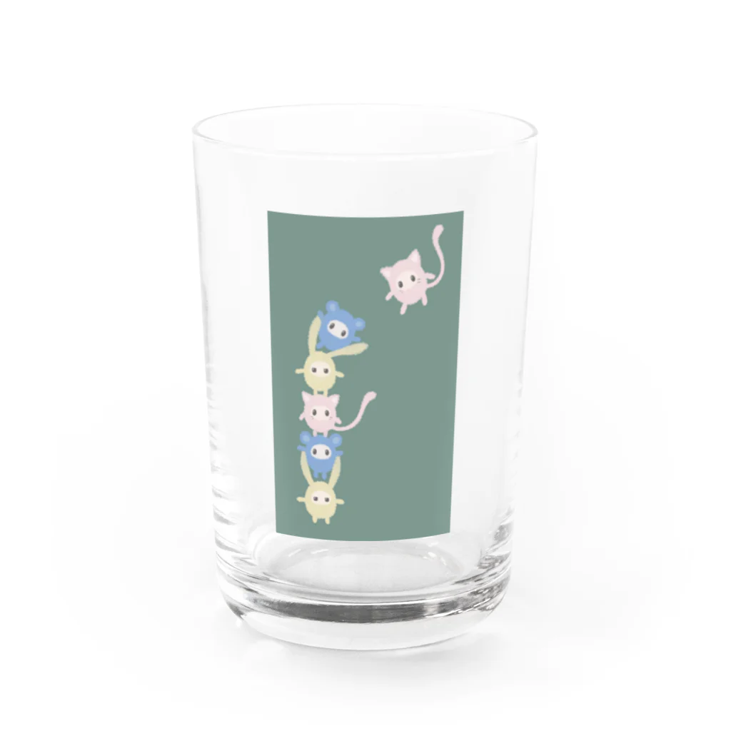 しおはね玩具店の肩ぐるまふれんず Water Glass :front