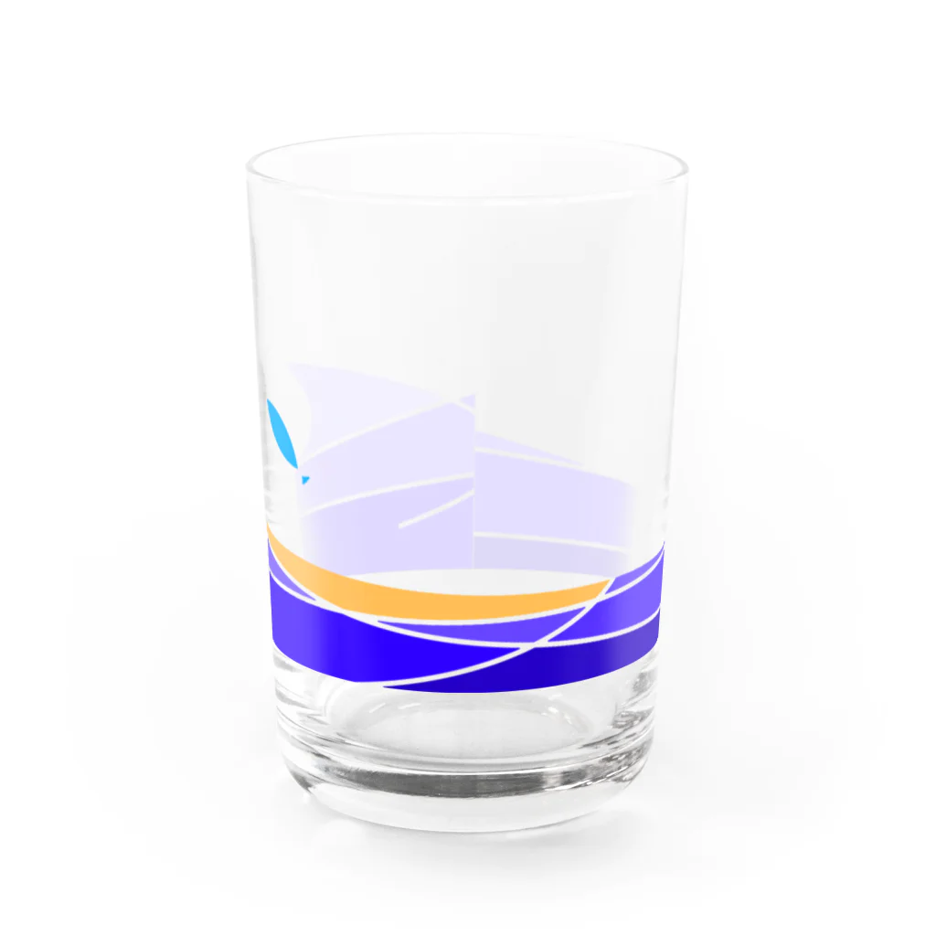 Shake9の海と船と魚 Water Glass :front