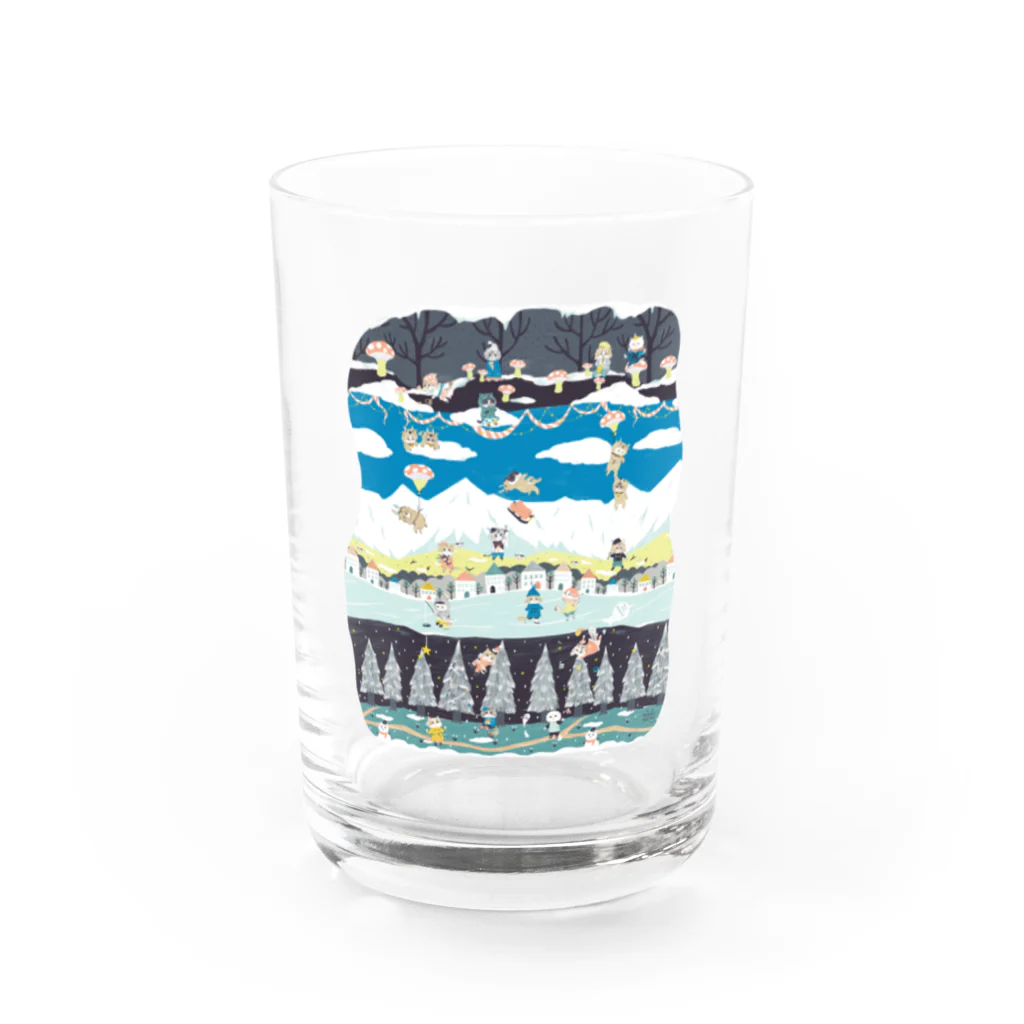 wokasinaiwoのスコホ雪山 Water Glass :front