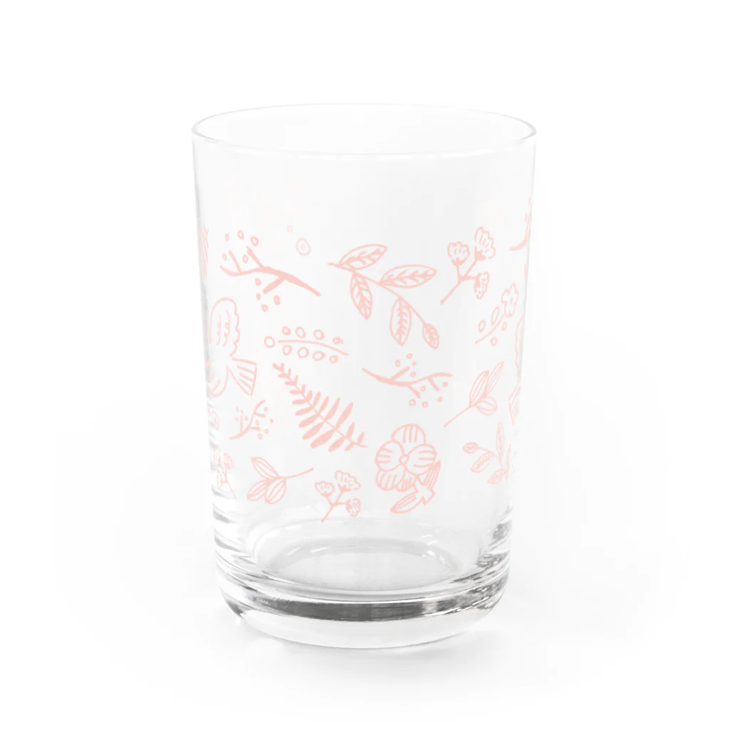 Hütte　hiiiiiのとりとおはな Water Glass :front