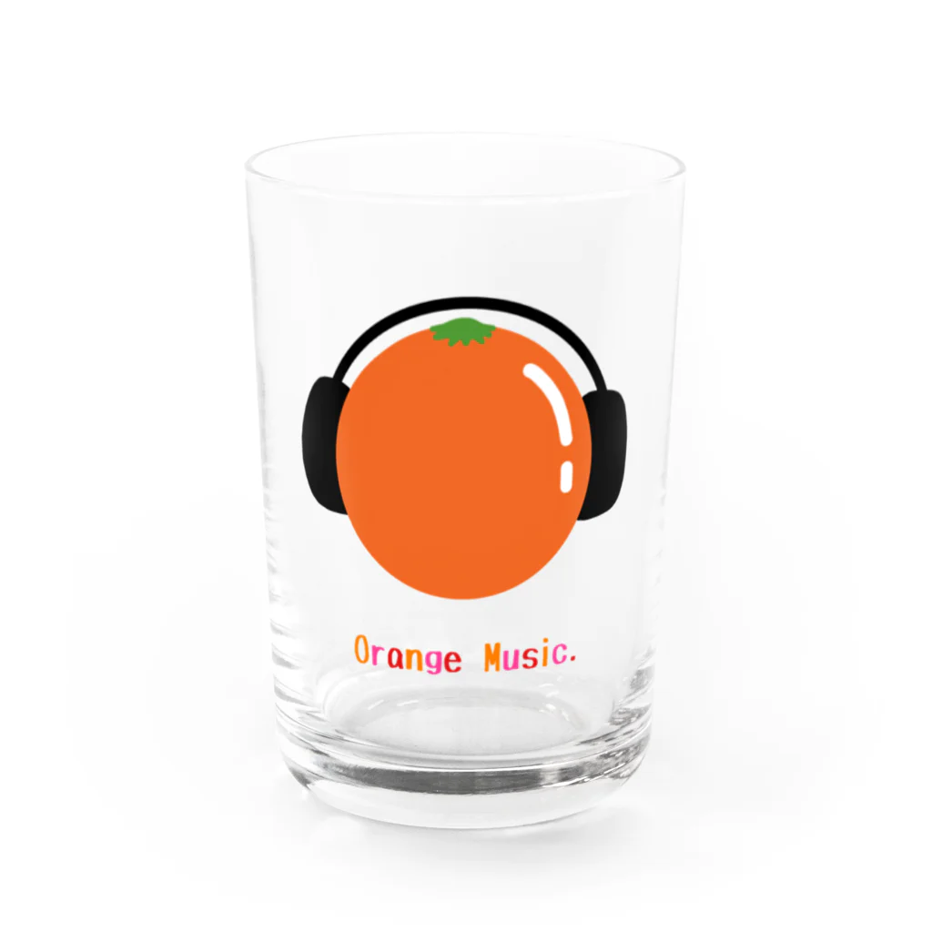 PaP➡︎Poco.a.Pocoのorange music Water Glass :front