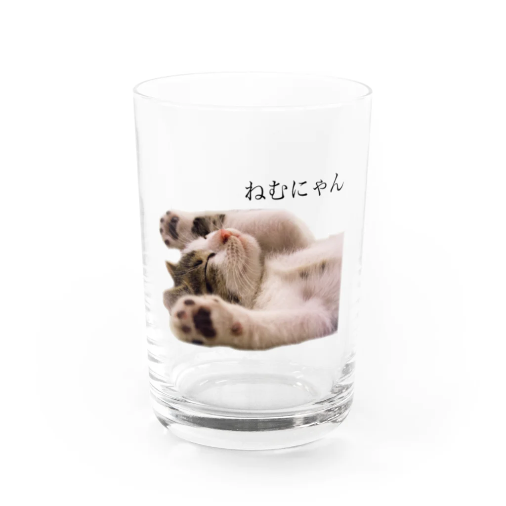 だっくのねむにゃん Water Glass :front