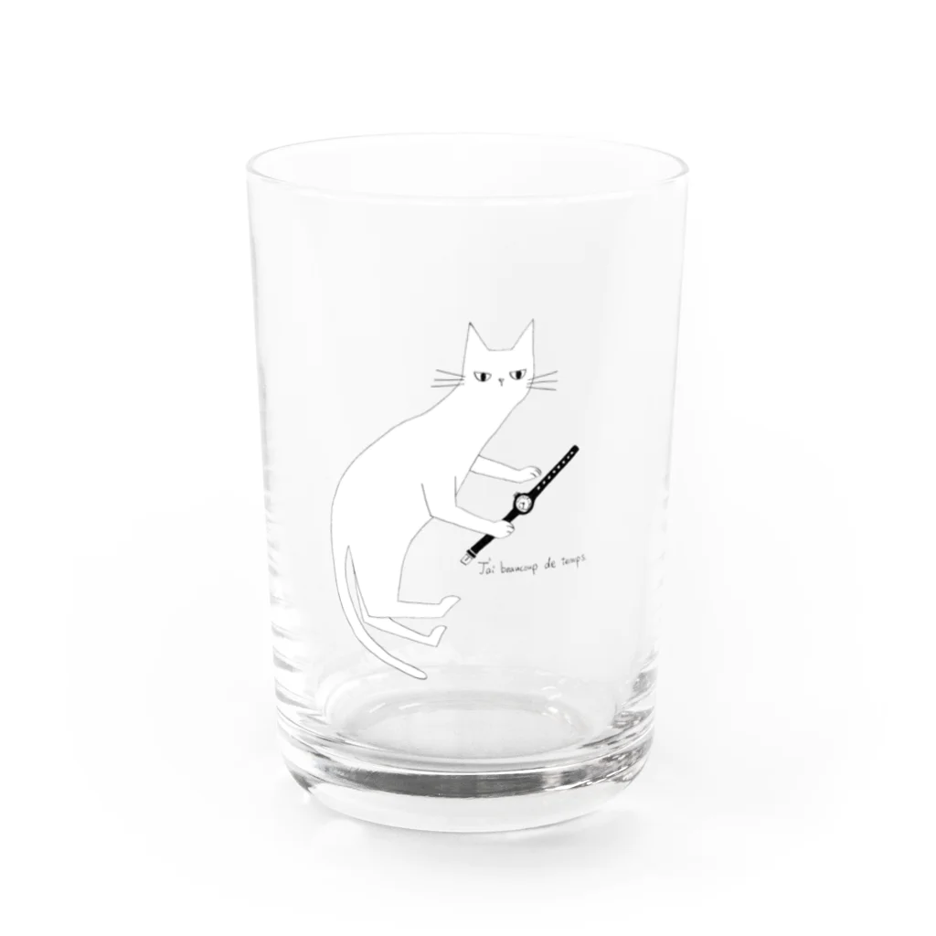 Cocokoのネコと時計 Water Glass :front