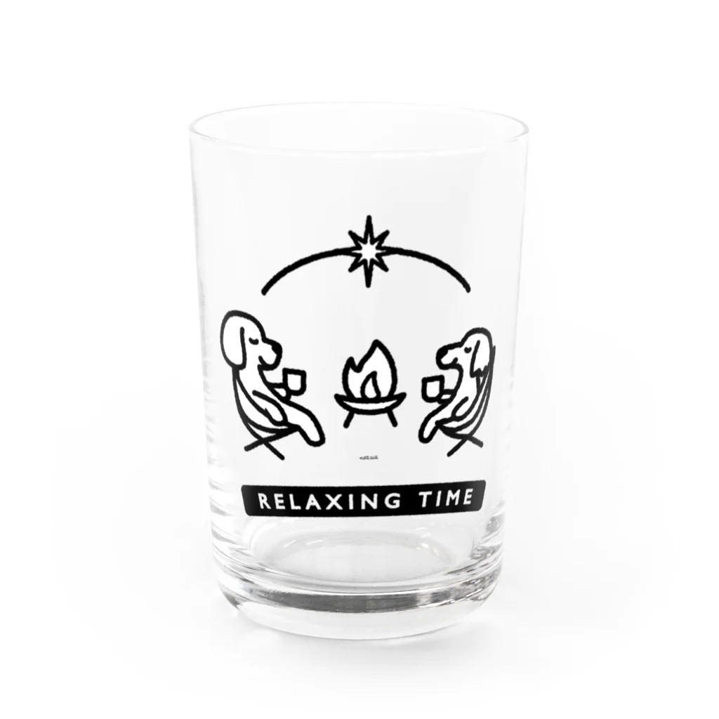 かめつるのリラックスタイム Water Glass :front