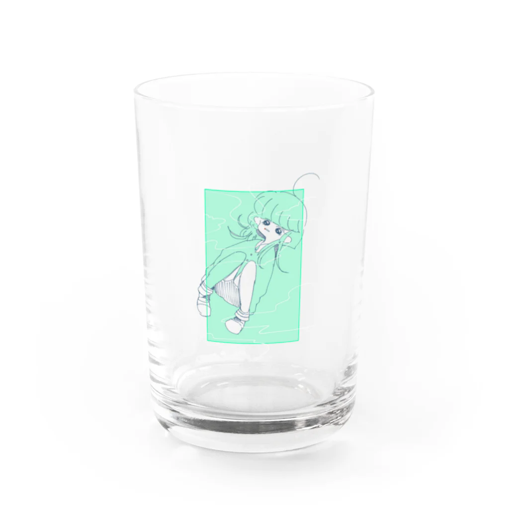 あめのおみせのメロンソーダの夢 Water Glass :front