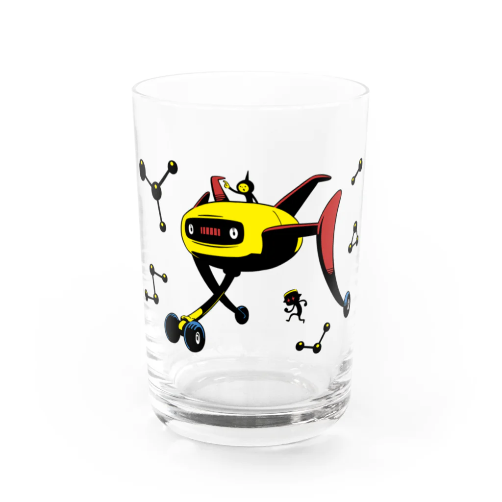 クリハラタカシの隊長と科学忍者くん Water Glass :front