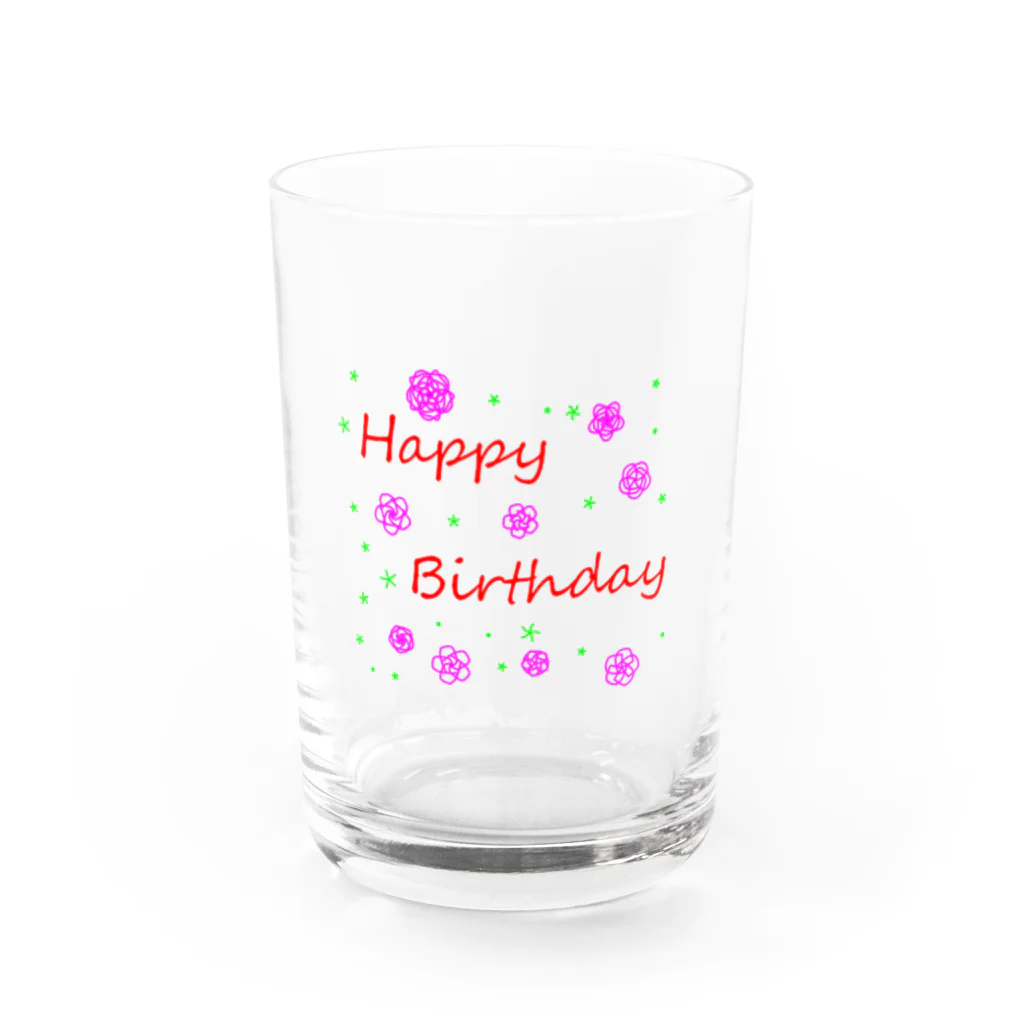 SuZaKuのハピバ Water Glass :front