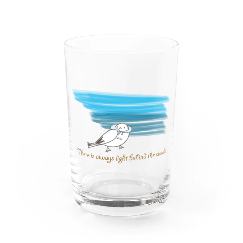 mORita工房の雲の向こうは、いつも青空 Water Glass :front